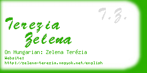 terezia zelena business card
